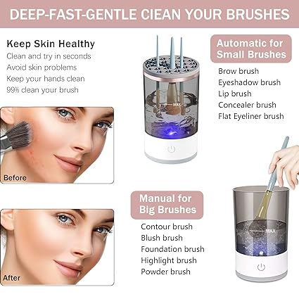 3 In 1 Electric Makeup Brush Cleaner