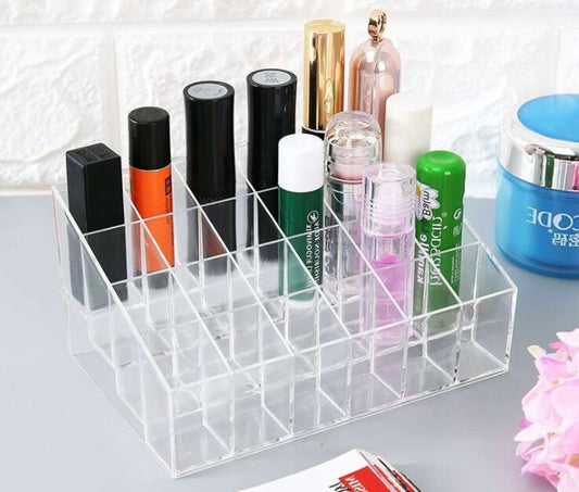 Makeup & Lipstick Organizer 24 Pcs Lipstick Holder Stand | Plastic Organizer For Cosmetic
