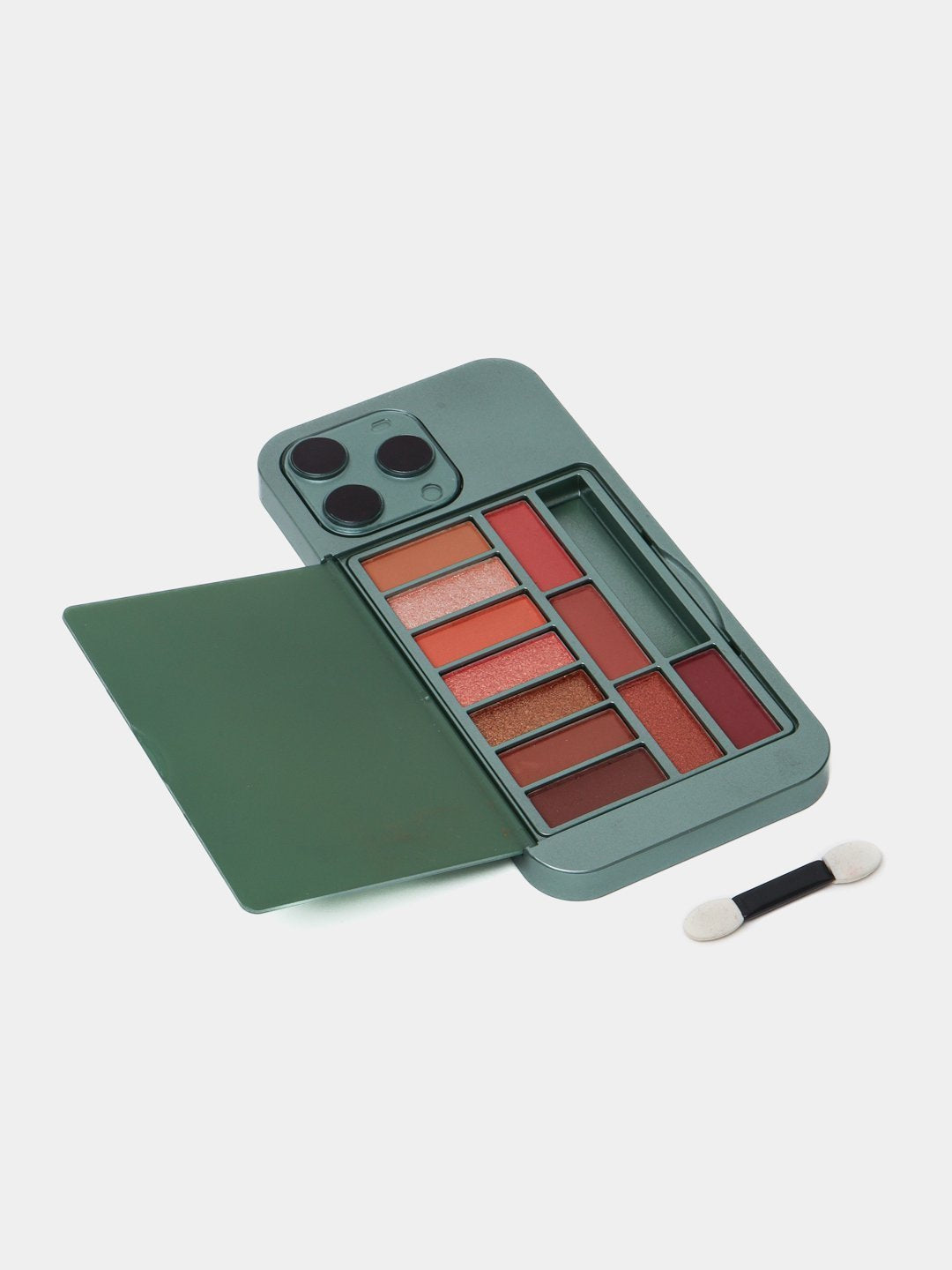 Iphone Shape Beauty Makeup Kit | Long Lasting Brightening Complexion And Highlight Blush Palette With Mirror Back (random Colors)